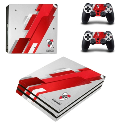 Club Atl�tico River Plate decal skin for PS4 Pro Console and 2 Controllers