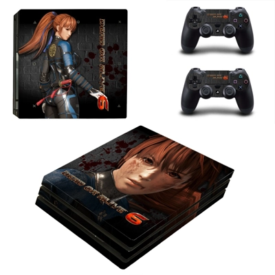 Dead or Alive 6 decal skin for PS4 Pro Console and 2 Controllers