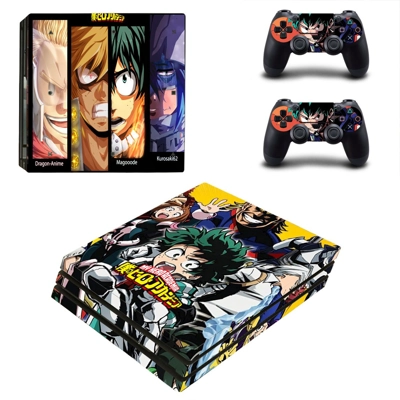 My Hero Academia decal skin for PS4 Pro Console and 2 Controllers