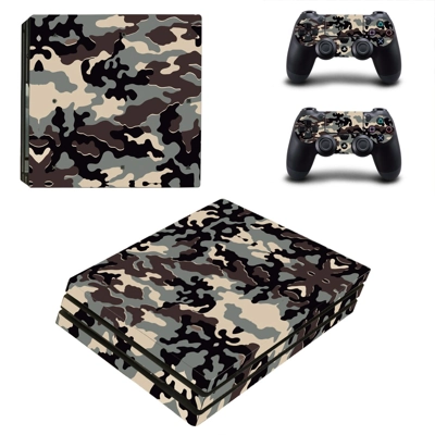 Camouflage decal skin for PS4 Pro Console and 2 Controllers