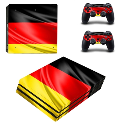 Flag decal skin for PS4 Pro Console and 2 Controllers