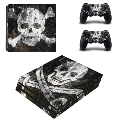 Skull Dangers decal skin for PS4 Pro Console and 2 Controllers