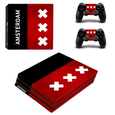 Amsterdam decal skin for PS4 Pro Console and 2 Controllers