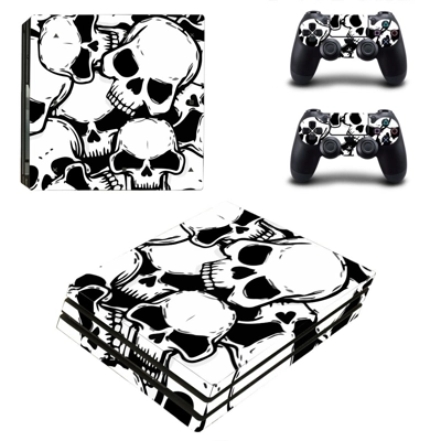 Broken Skull decal skin for PS4 Pro Console and 2 Controllers