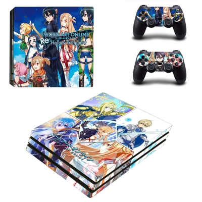 Sword Art Online decal skin for PS4 Pro Console and 2 Controllers