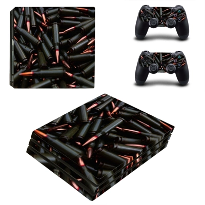 Bullets decal skin for PS4 Pro Console and 2 Controllers