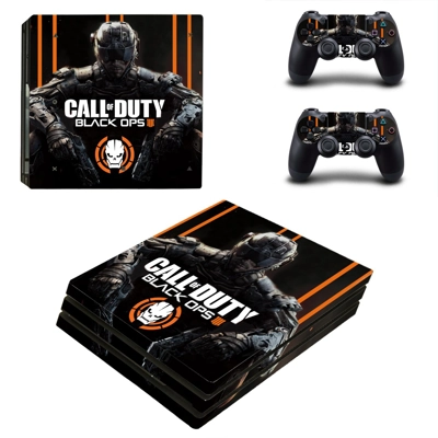 Call of Duty black ops 4 decal skin for PS4 Pro Console and 2 Controllers