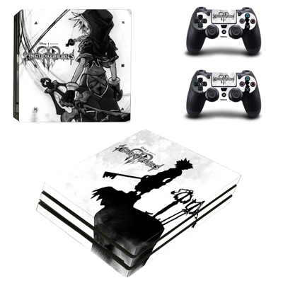 Kingdom Hearts decal skin for PS4 Pro Console and 2 Controllers