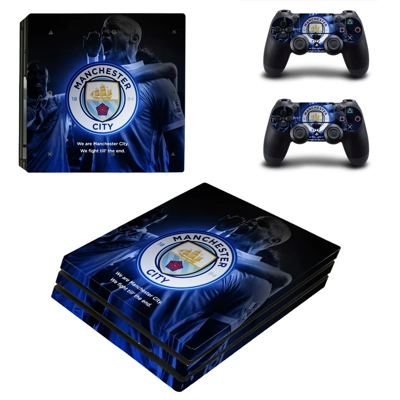 Manchester City decal skin for PS4 Pro Console and 2 Controllers