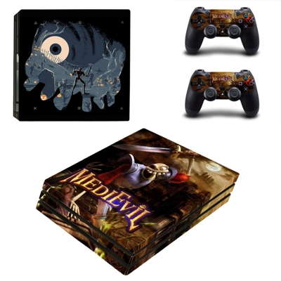 MediEvil decal skin for PS4 Pro Console and 2 Controllers