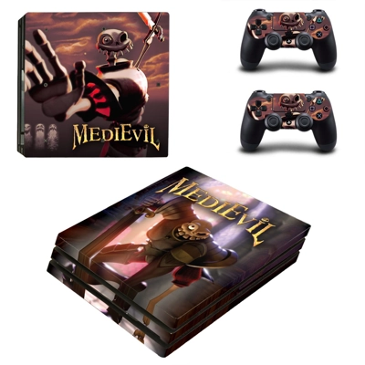 MediEvil decal skin for PS4 Pro Console and 2 Controllers