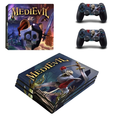 MediEvil decal skin for PS4 Pro Console and 2 Controllers