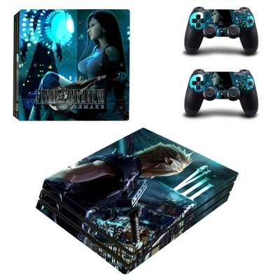 Final Fantasy 7 remake decal skin for PS4 Pro Console and 2 Controllers