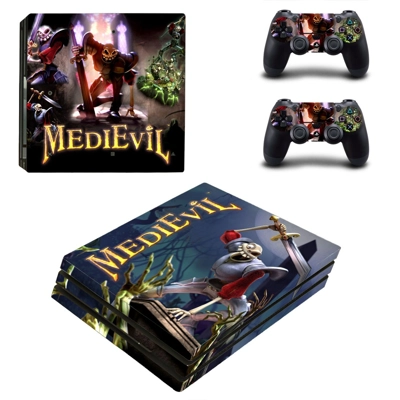 MediEvil decal skin for PS4 Pro Console and 2 Controllers