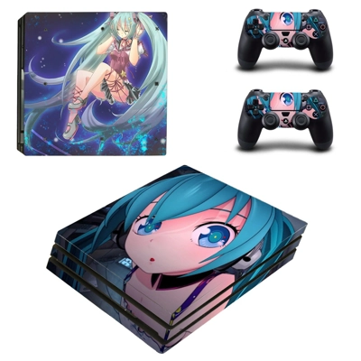 Anime decal skin for PS4 Pro Console and 2 Controllers