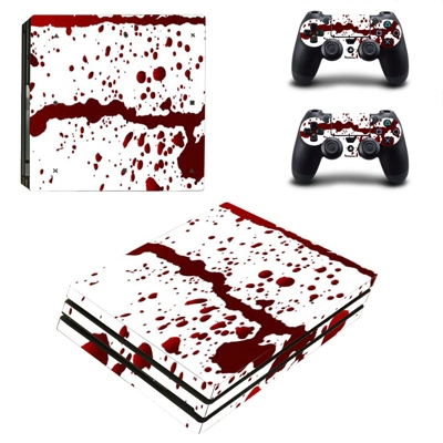 Bloods Drops decal skin for PS4 Pro Console and 2 Controllers