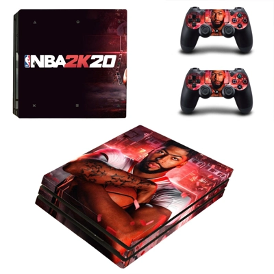 NBA 2K20 decal skin for PS4 Pro Console and 2 Controllers