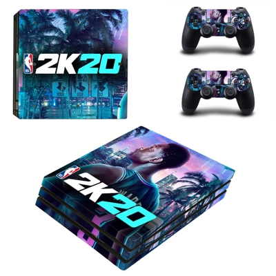 NBA 2K20 decal skin for PS4 Pro Console and 2 Controllers