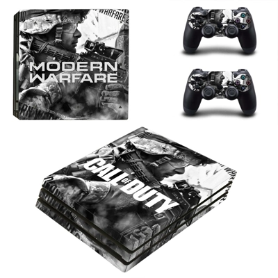 Call of Duty modern warfare decal skin for PS4 Pro Console and 2 Controllers