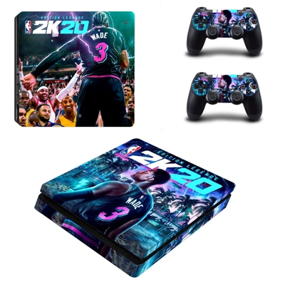 NBA 2K20 decal skin for PS4 Pro Console and 2 Controllers