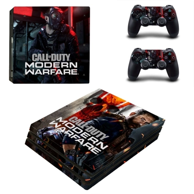 Call of Duty modern warfare decal skin for PS4 Pro Console and 2 Controllers
