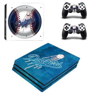 Los Angeles Dodgers decal skin for PS4 Pro Console and 2 Controllers
