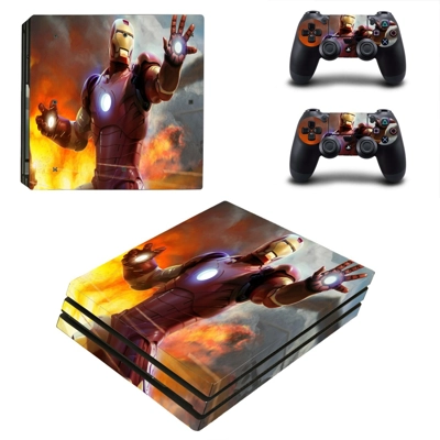 Iron Man decal skin for PS4 Pro Console and 2 Controllers