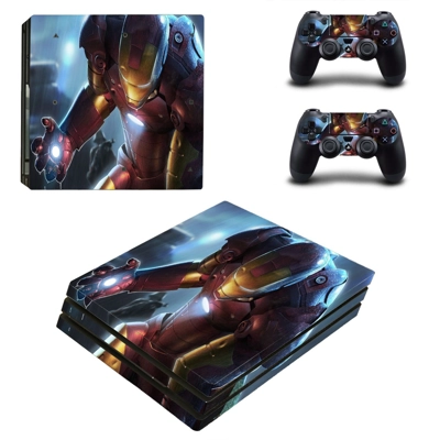 Iron Man decal skin for PS4 Pro Console and 2 Controllers