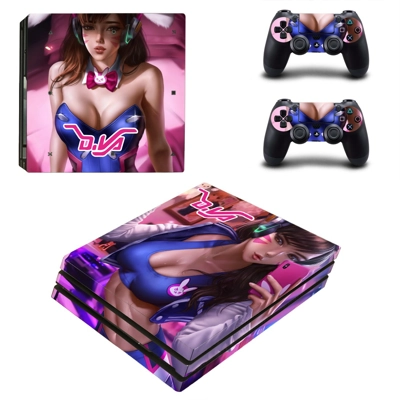 Overwatch decal skin for PS4 Pro Console and 2 Controllers