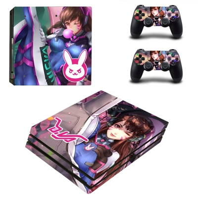 Overwatch decal skin for PS4 Pro Console and 2 Controllers