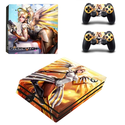 Overwatch decal skin for PS4 Pro Console and 2 Controllers
