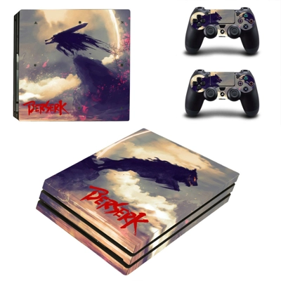 Berserk decal skin for PS4 Pro Console and 2 Controllers