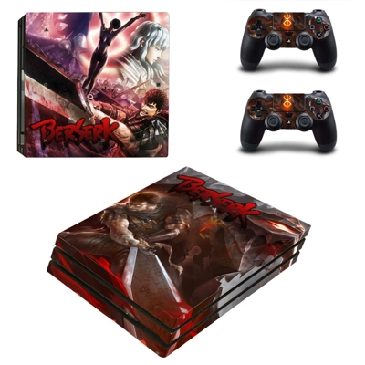 Berserk decal skin for PS4 Pro Console and 2 Controllers
