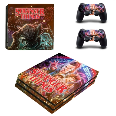 Stranger Things decal skin for PS4 Pro Console and 2 Controllers
