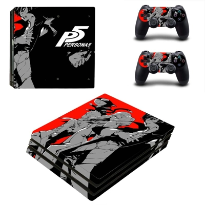 Persona 5 decal skin for PS4 Pro Console and 2 Controllers