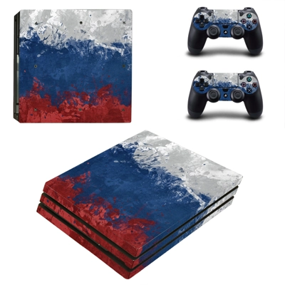 Colored decal skin for PS4 Pro Console and 2 Controllers