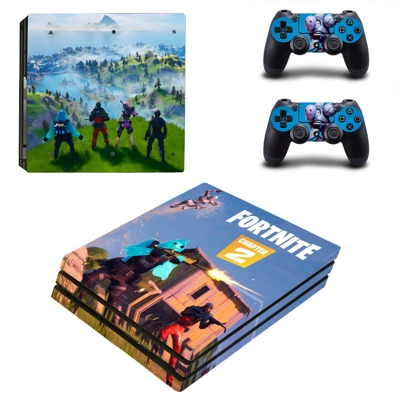 Fortnite decal skin for PS4 Pro Console and 2 Controllers