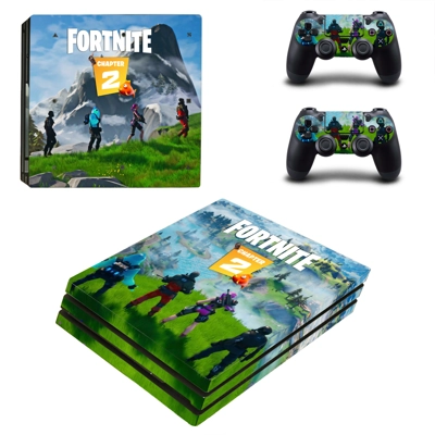 Fortnite decal skin for PS4 Pro Console and 2 Controllers