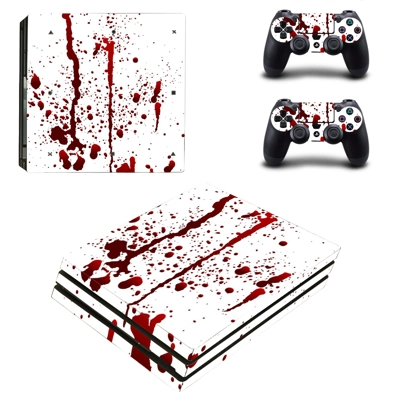 Blood drops decal skin for PS4 Pro Console and 2 Controllers