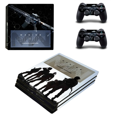 Modern Warfare decal skin for PS4 Pro Console and 2 Controllers