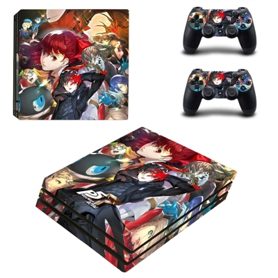 Persona 5 Royal decal skin for PS4 Pro Console and 2 Controllers