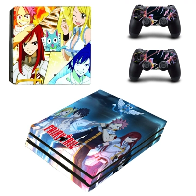 Fairy Tail decal skin for PS4 Pro Console and 2 Controllers Fairy Tail decal skin for PS4 Pro Console and 2 Controllers