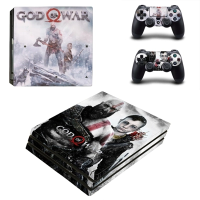 God of War decal skin for PS4 Pro Console and 2 Controllers