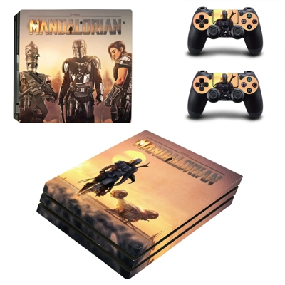 The Mandalorian decal skin for PS4 Pro Console and 2 Controllers