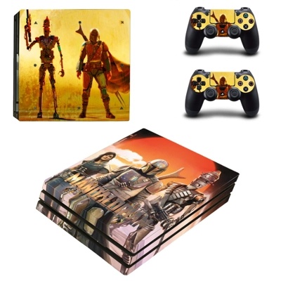 The Mandalorian decal skin for PS4 Pro Console and 2 Controllers