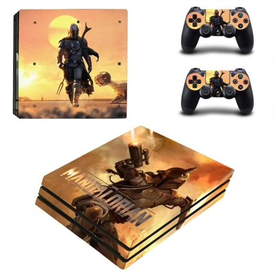 The Mandalorian decal skin for PS4 Pro Console and 2 Controllers