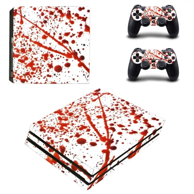 Blood drops decal skin for PS4 Pro Console and 2 Controllers