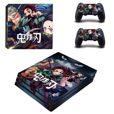 Demon Slayer decal skin for PS4 Pro Console and 2 Controllers
