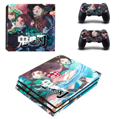 Demon Slayer decal skin for PS4 Pro Console and 2 Controllers