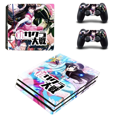 Sakura Wars decal skin for PS4 Pro Console and 2 Controllers